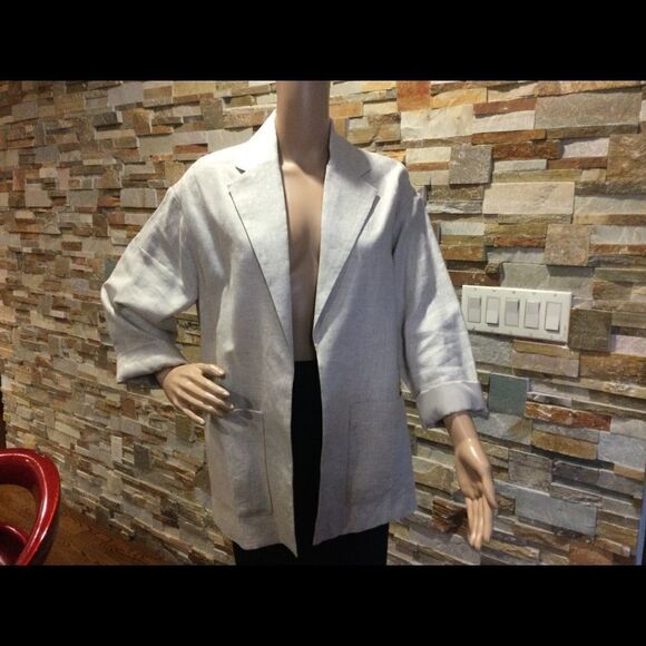 MANGO Linen Set . Blazer + shorts Bermuda - Picture 1 of 11